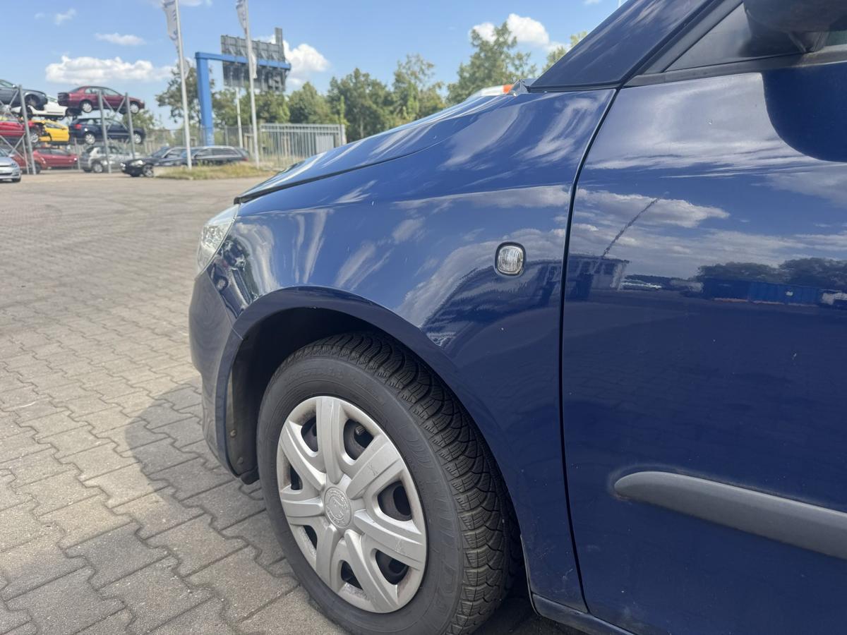 Skoda Fabia 2 5J original Kotfl&uuml;gel vorn links 4711 Pacific Blue Bj.2010